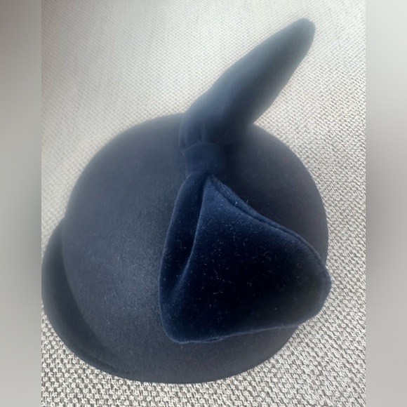 Federica Moretti Wool Bunny Hat with the Velvet Bow main image 4